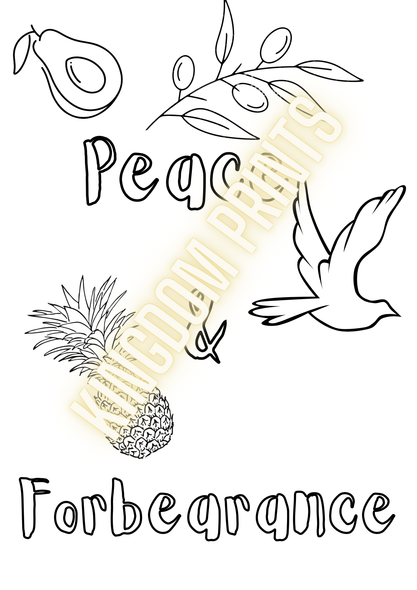 Fruits of the Spirit Coloring Worksheet