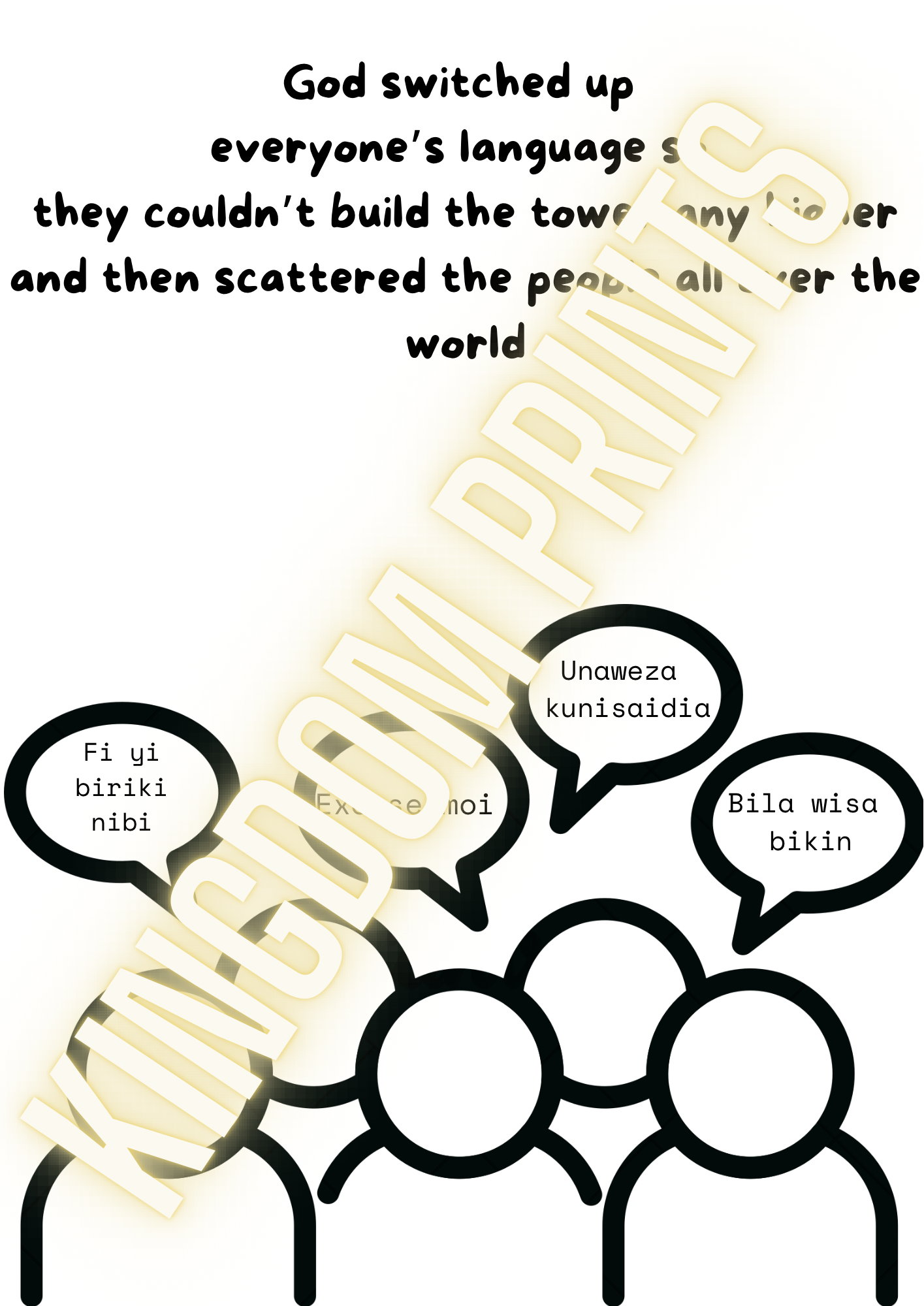 Tower of Babel Colouring Sheet